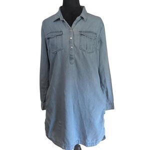 Gerard Pasquier Denim Shirt Dress Tunic EU 38 US S Cottagecore Boho